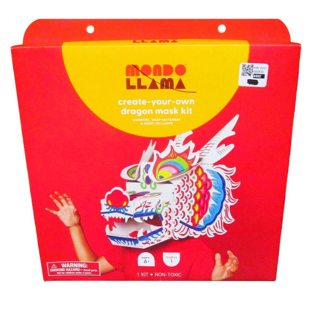 Mondo Llama Create‑Your‑Own Dragon Mask Kit Kids Art & Activity Craft Set Age 6+